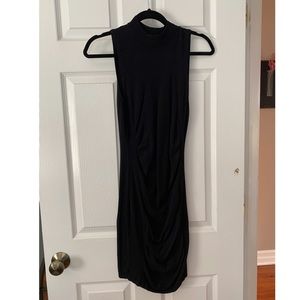 Express black kick turtle neck sleeveless dress